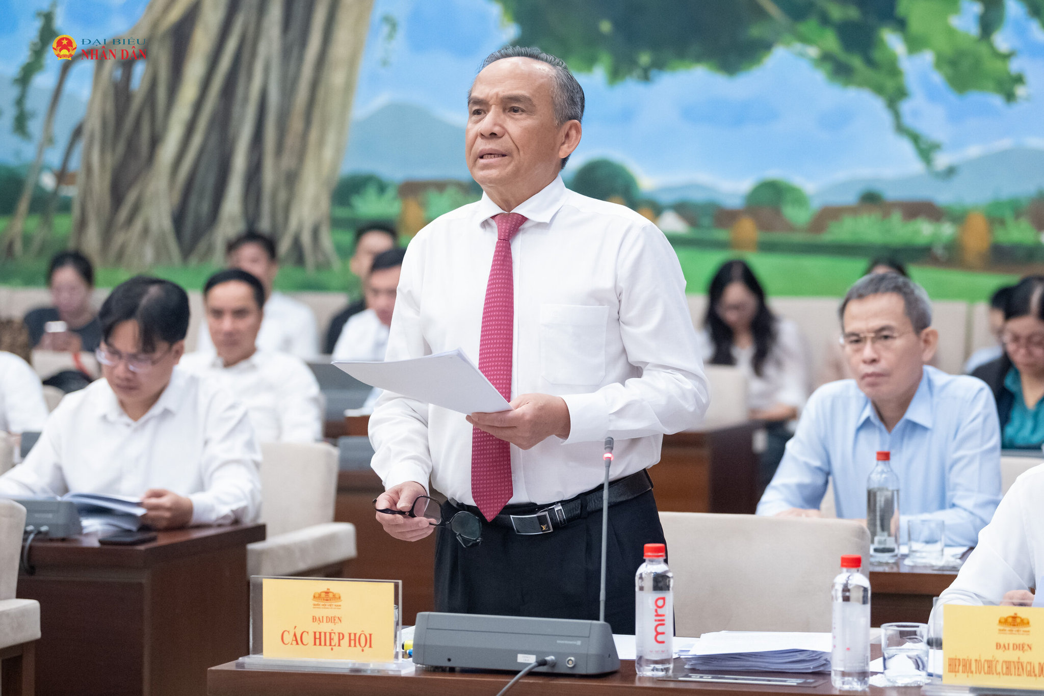 Chủ tịch Hiệp hội Bất động sản Thành phố Hồ Chí Minh Lê Hoàng Châu phát biểu tại Phiên họp