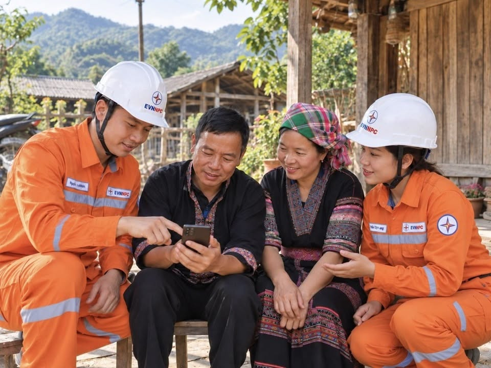 CBCNV Điện lực Phù Yên_Bắc Yên, CTĐL Sơn La hướng dẫn khách hàng sử dụng ứng dụng EVN CSKH và tiếp cận các dịch vụ điện trực tuyến thuận tiện, an toàn