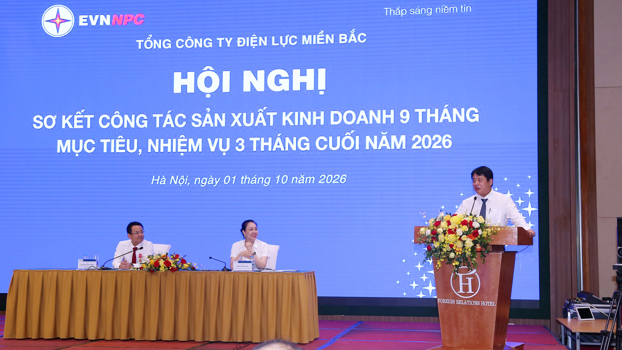 Ông Nguyễn Anh Tuấn_TGĐ EVN phát biểu chỉ đạo tại Hội nghị