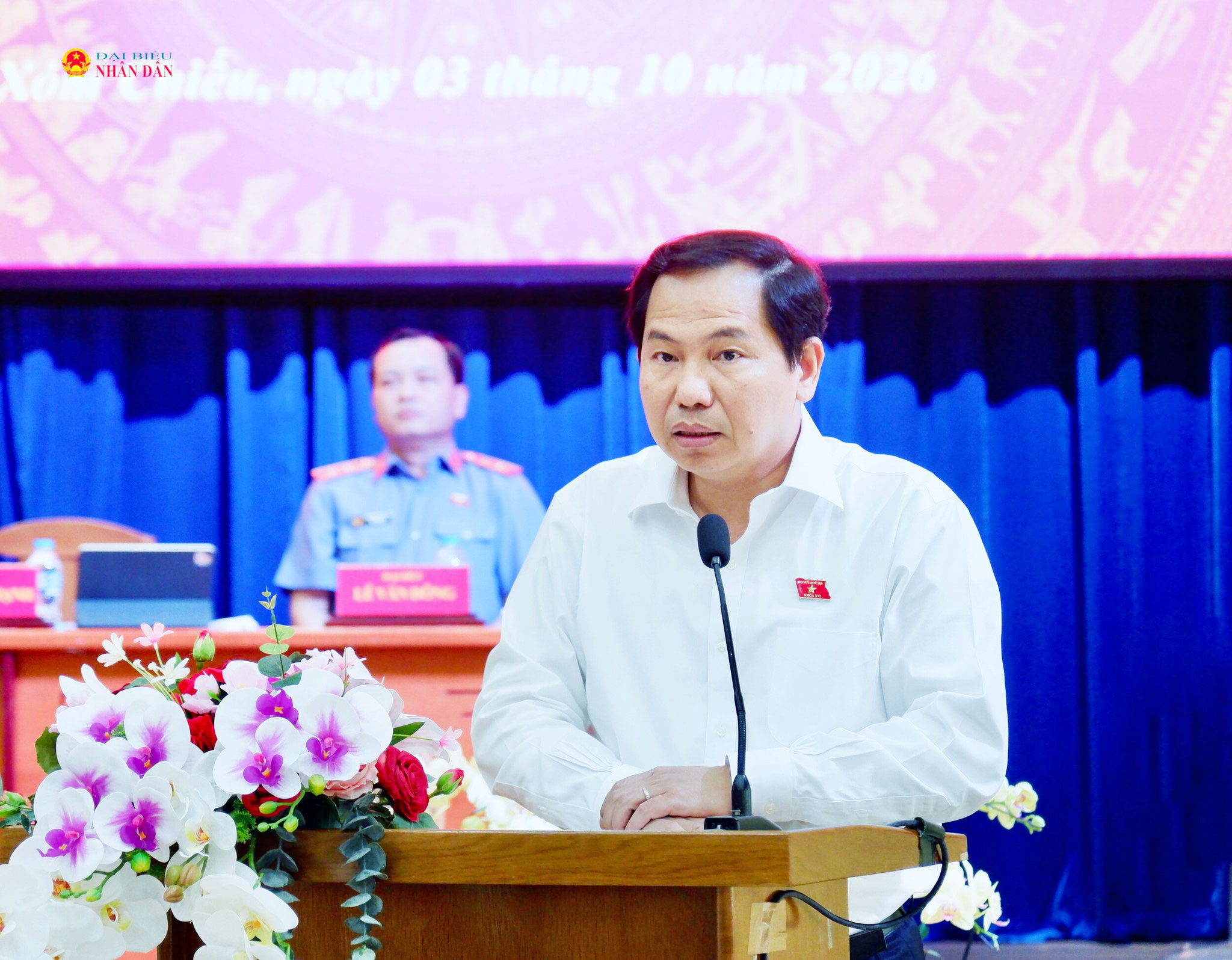 Tổng Thư ký Quốc hội, Chủ nhiệm Văn phòng Quốc hội Lê Quang Mạnh phát biểu