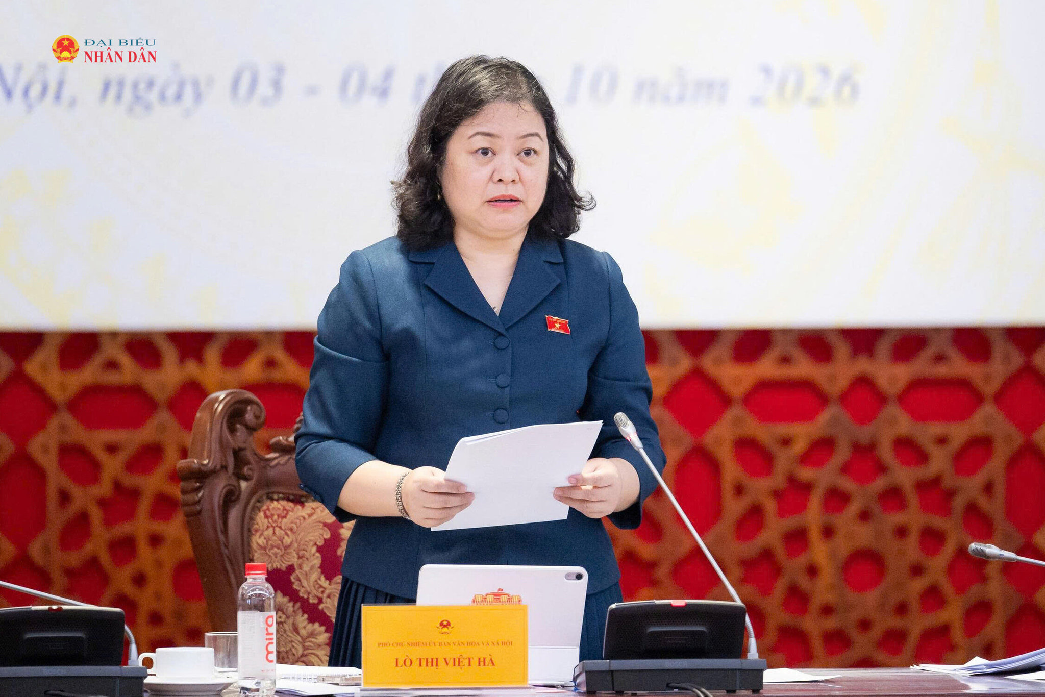 Phó Chủ nhiệm Ủy ban Văn hóa và Xã hội Lò Thị Việt Hà