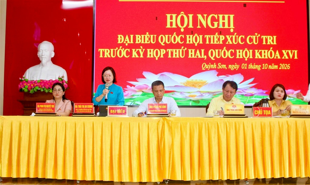 Phó Trưởng Đoàn ĐBQH tỉnh Thái Thị An Chung giải đáp các ý kiến, kiến nghị của cử tri