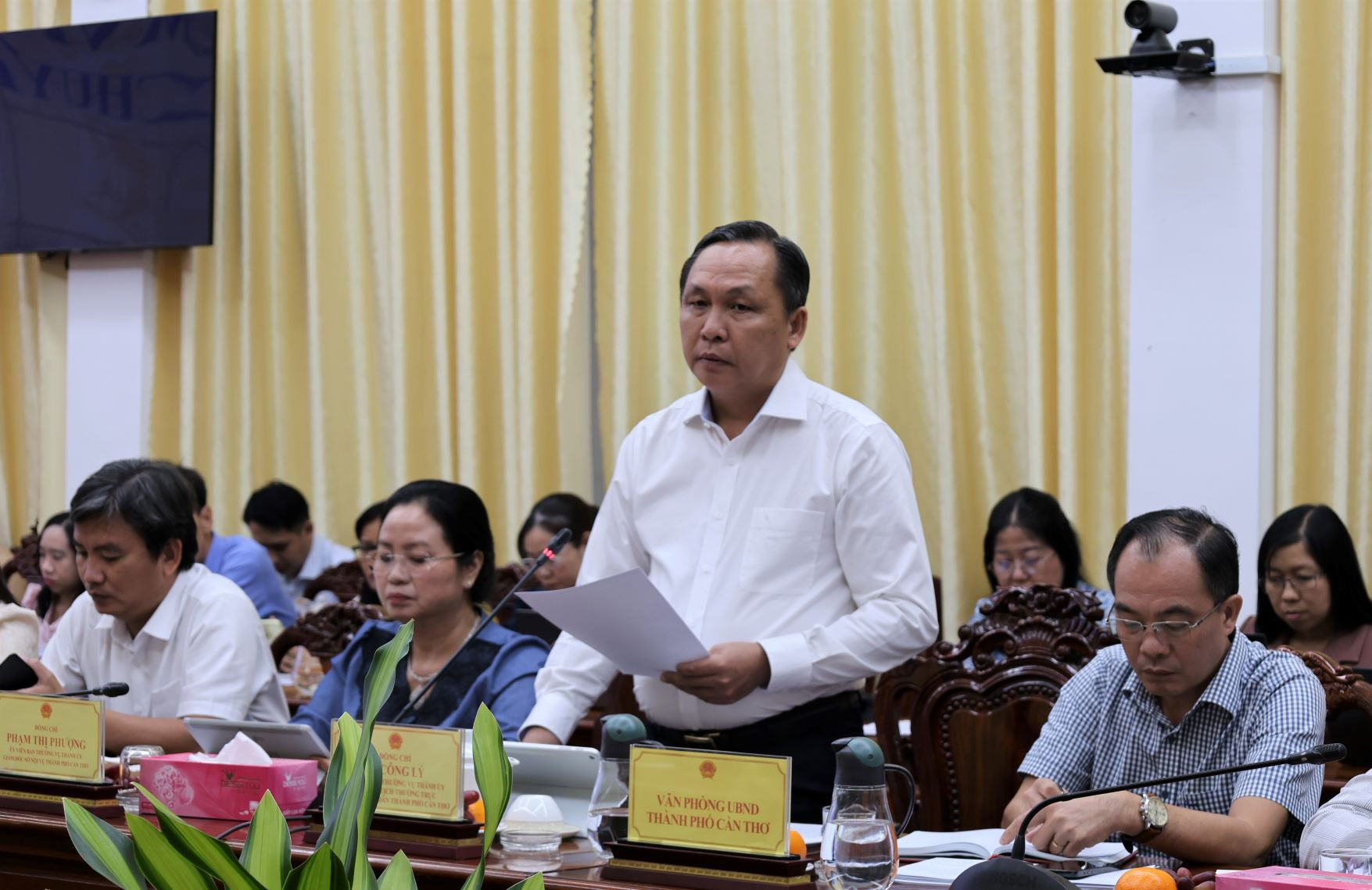 Phó Chủ tịch Thường trực UBND TP. Cần Thơ Lê Công Lý phát biểu