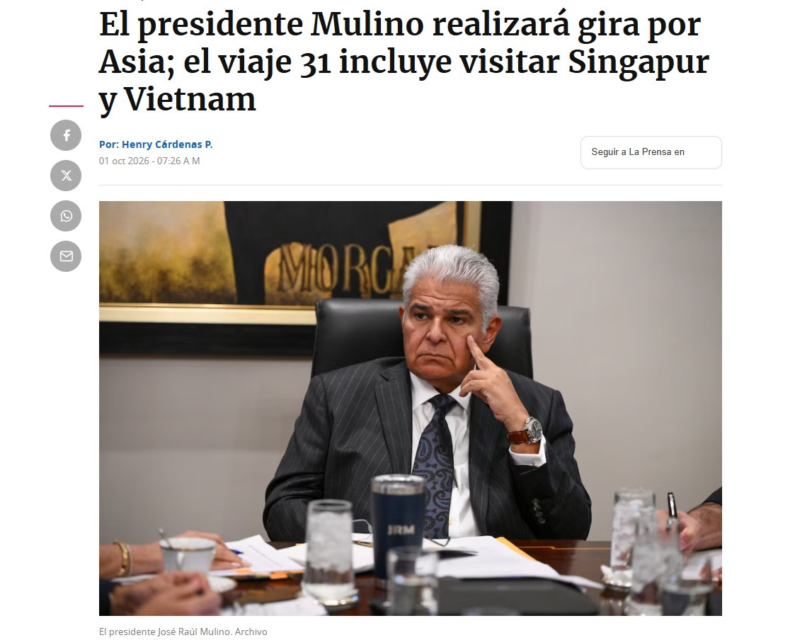 Ảnh chụp bài báo trên tờ La Prensa