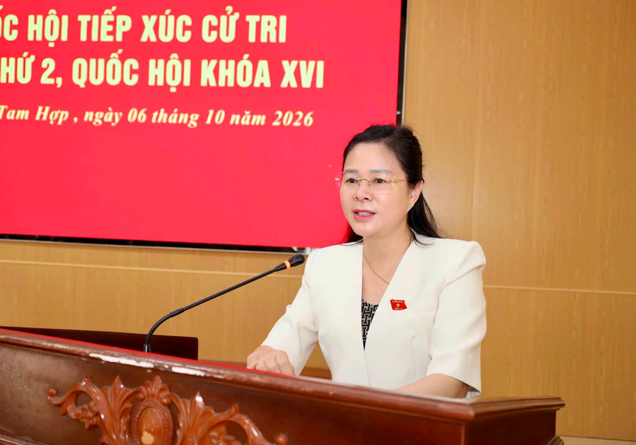 ĐBQH Lê Thị Hoài Chung thông tin dự kiến nội dung, chương trình Kỳ họp và làm rõ một số vấn đề cử tri quan tâm