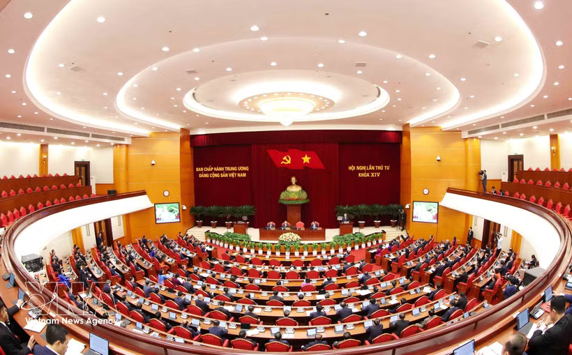 At the 14th CPV Central Committee's fourth plenum. (Photo: VNA)