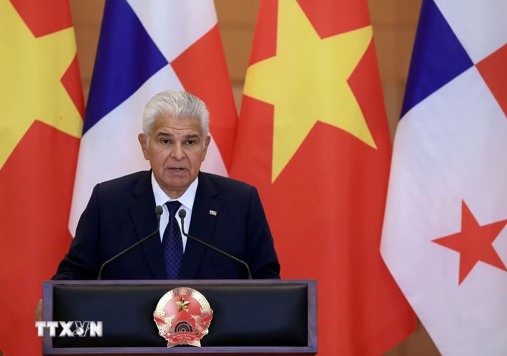 Tổng thống Cộng hòa Panama José Raúl Mulino phát biểu