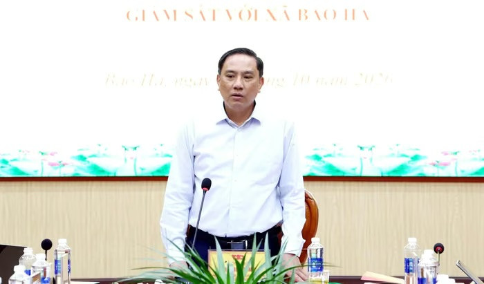 Phó Bí thư Thường trực Tỉnh ủy, Chủ tịch HĐND tỉnh Hoàng Giang kết luận buổi làm việc
