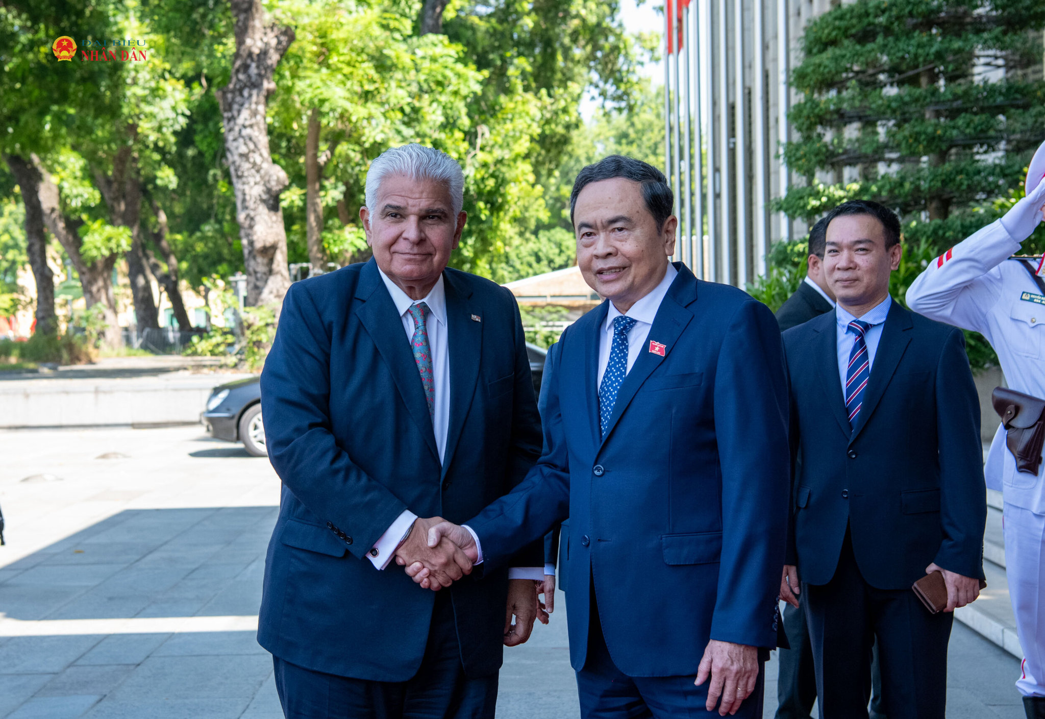Chủ tịch Quốc hội Trần Thanh Mẫn đón Tổng thống Cộng hòa Panama José Raúl Mulino.2