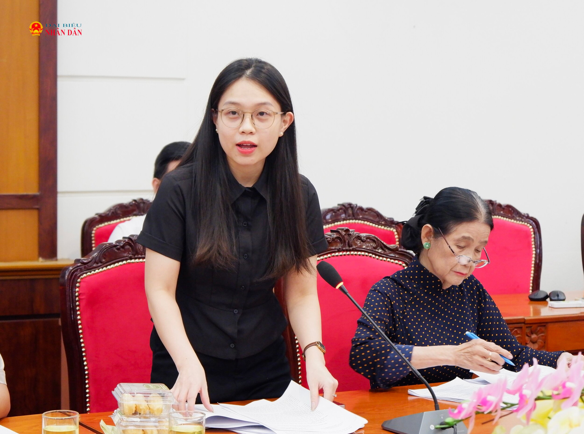 Đại diện Sở Tư pháp thành phố Trần Thị Tường Vi phát biểu