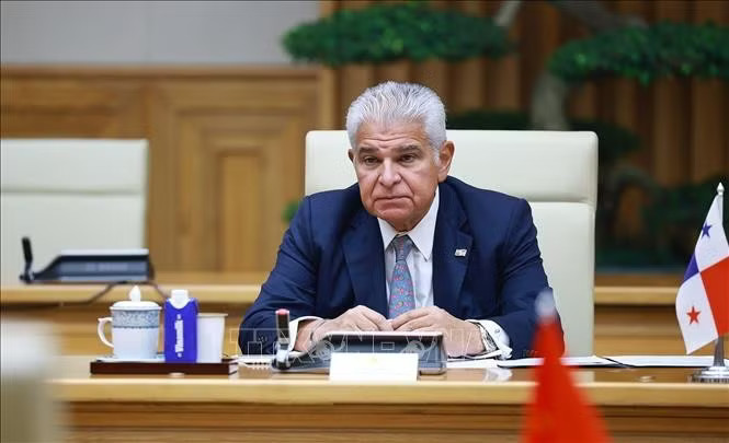 Tổng thống Panama José Raúl Mulino phát biểu tại cuộc hội kiến