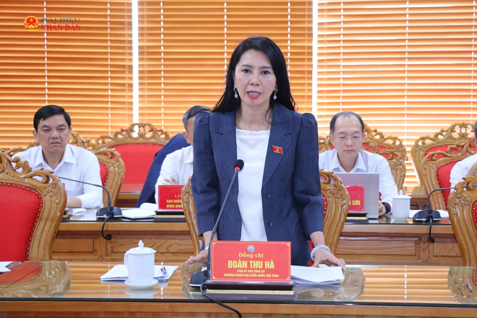 Phó Bí thư Tỉnh uỷ, Trưởng Đoàn ĐBQH tỉnh Đoàn Thu Hà. Ảnh: Đắc Trường