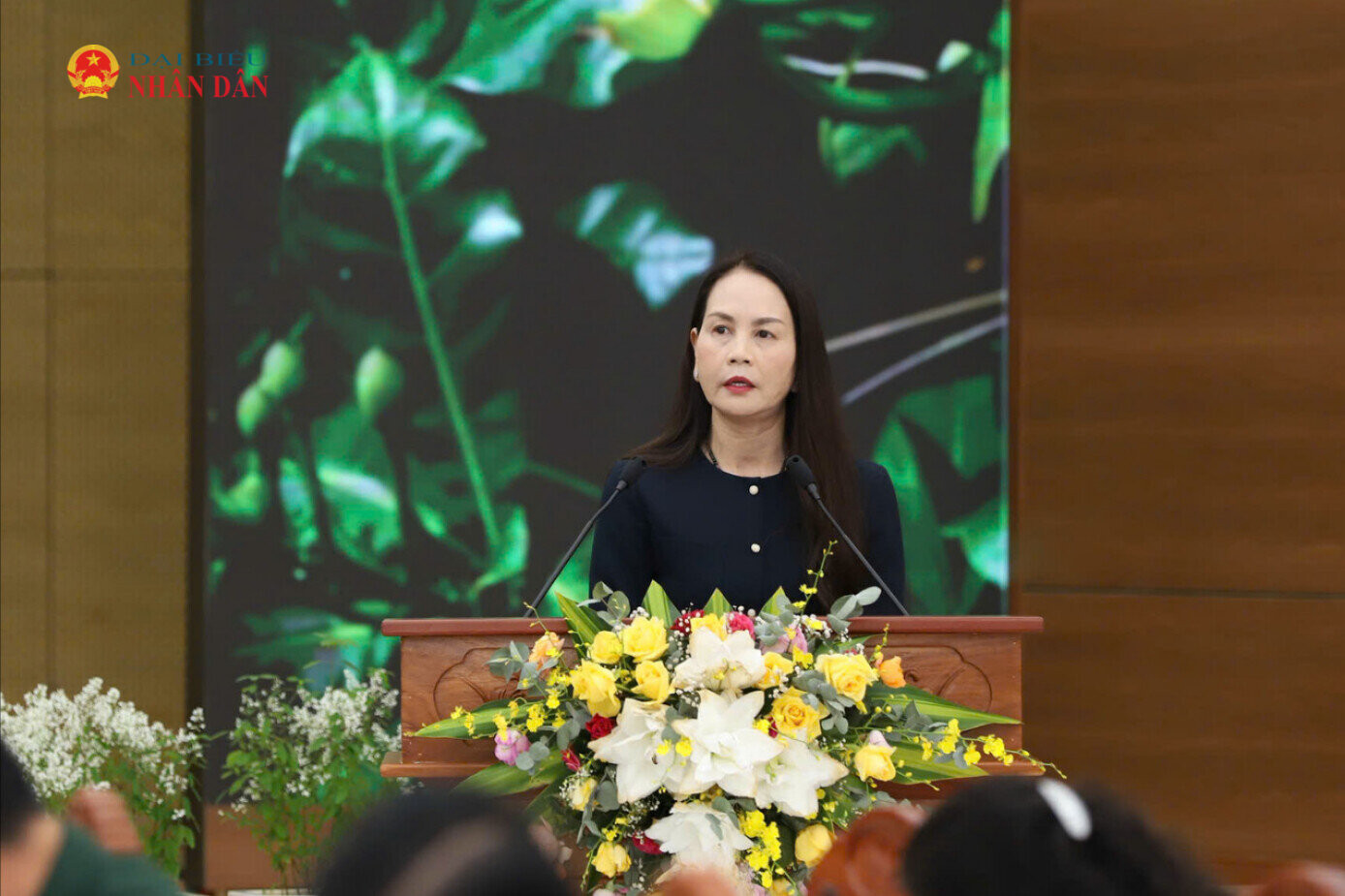 Phó Giám đốc Sở Văn hóa, Thể thao và Du lịch Nguyễn Thị Bích Ngọc phát biểu tại buổi họp báo