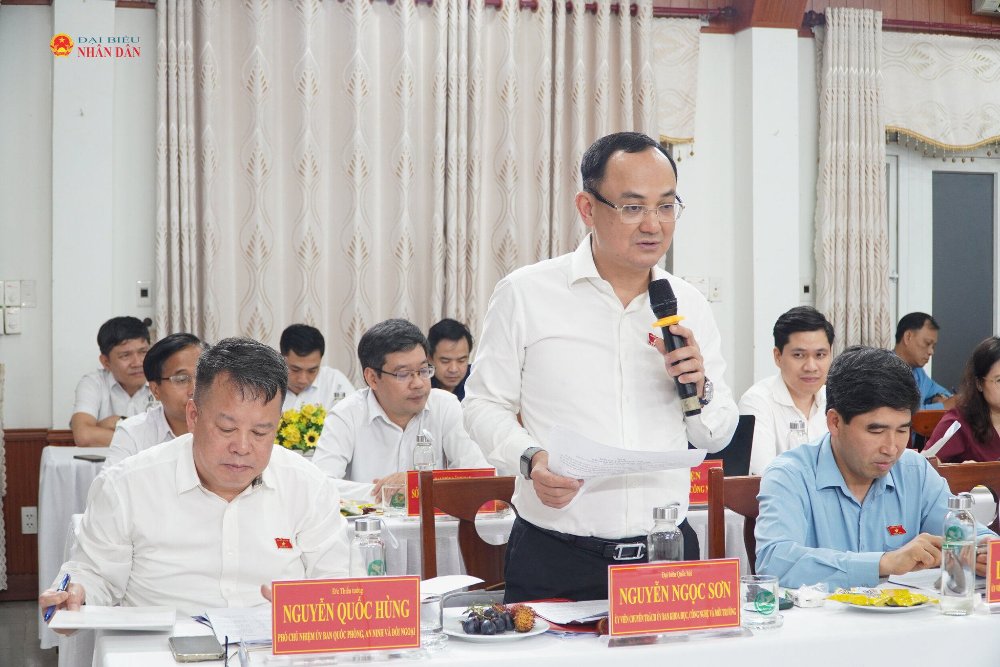 Thành viên Đoàn giám sát phát biểu