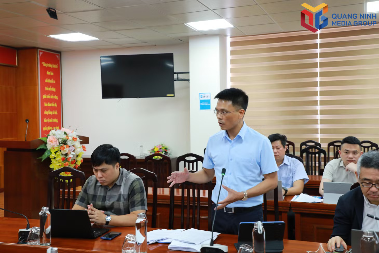 Đại biểu đóng góp ý kiến tại hội nghị.