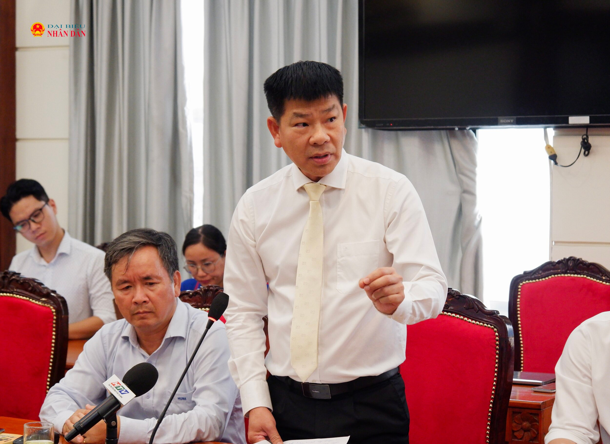 Phó Chủ tịch Liên đoàn Doanh nghiệp TP, Hồ Chí Minh, Chủ tịch Lê Thành Group Lê Hữu Nghĩa phát biểu. Ảnh: Hoa Lê
