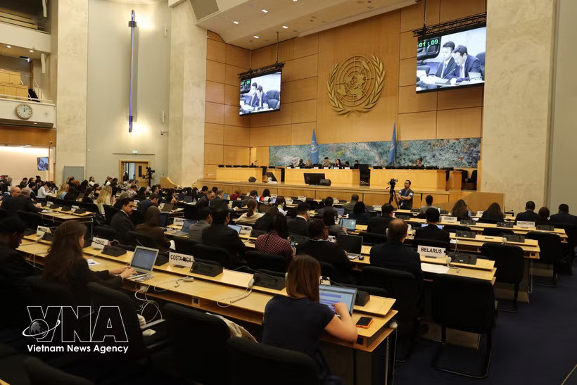 A view of the general debate at the 63rd session of the UN Human Rights Council (Photo: VNA)