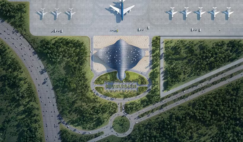 An architectural rendering of the VIP terminal at Phu Quoc International Airport 