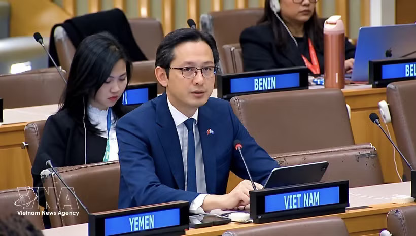 Ambassador Do Hung Viet, Permanent Representative of Vietnam to the UN, speaks at the general debate of the Third Committee of the 81st session of the UN General Assembly in New York on October 6, 2026. (Photo: VNA)