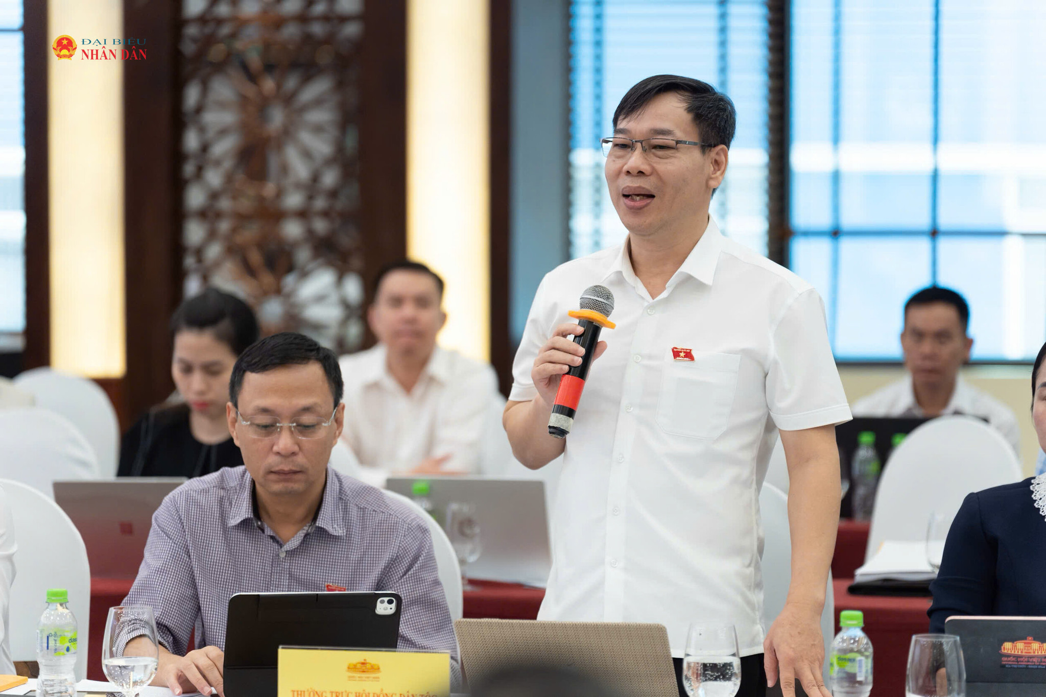 Phó Chủ nhiệm Ủy ban Khoa học, Công nghệ và Môi trường Đỗ Đức Hồng Hà phát biểu tại Hội nghị