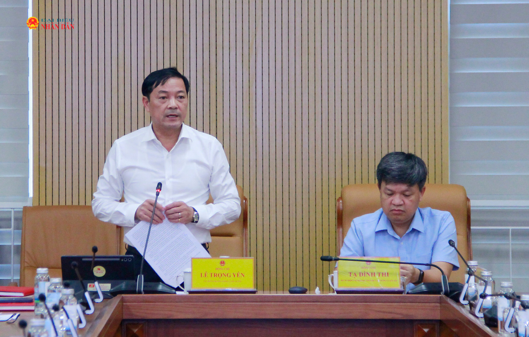 Thứ trưởng Bộ Nông nghiệp và Môi trường Lê Trọng Yên phát biểu