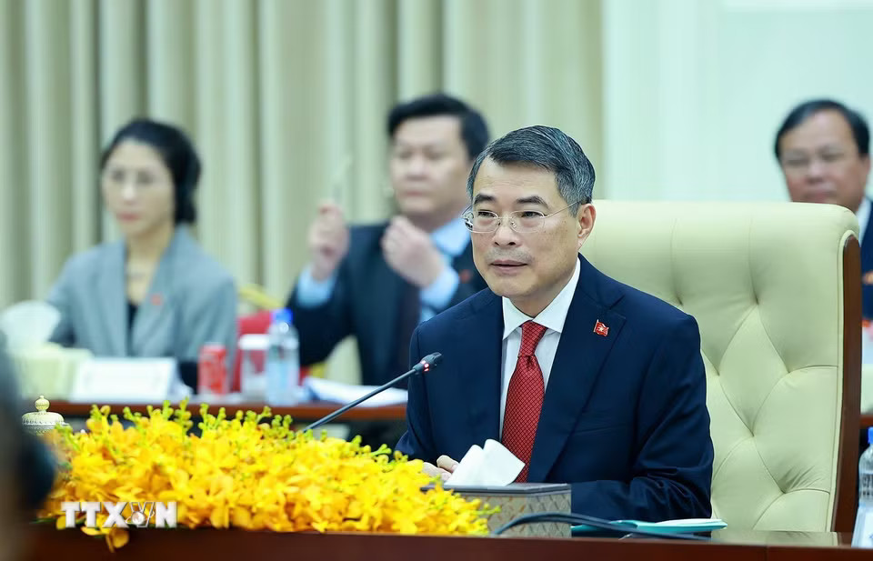 Thủ tướng Lê Minh Hưng phát biểu tại cuộc hội đàm với Thủ tướng Campuchia Hun Manet