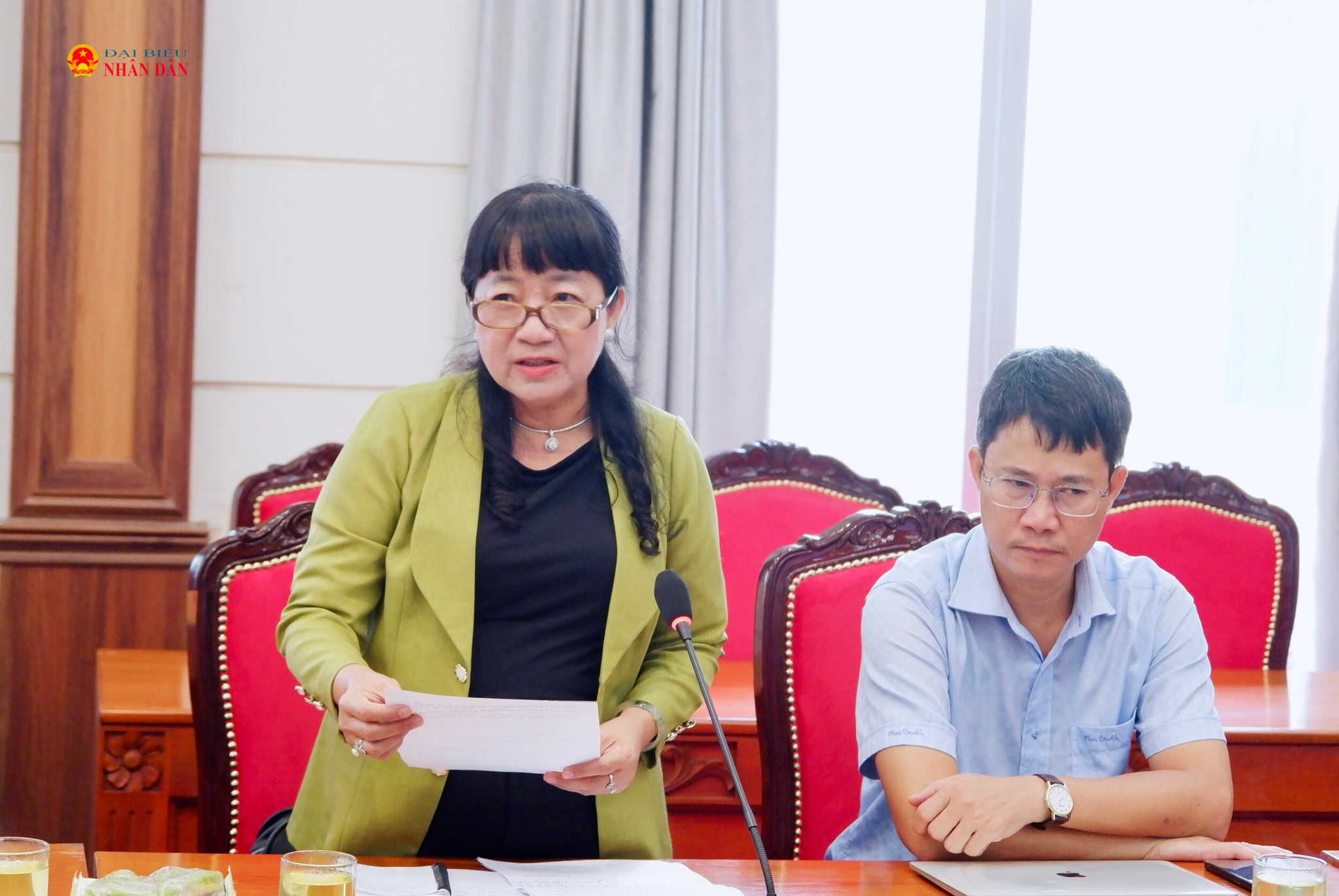 Đại diện Hội Luật gia TP. Hồ Chí Minh Phạm Thanh Tuyền phát biểu