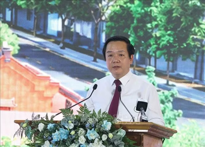 Ủy viên Trung ương Đảng, Bí thư Tỉnh uỷ Hưng Yên Phạm Quang Ngọc phát biểu