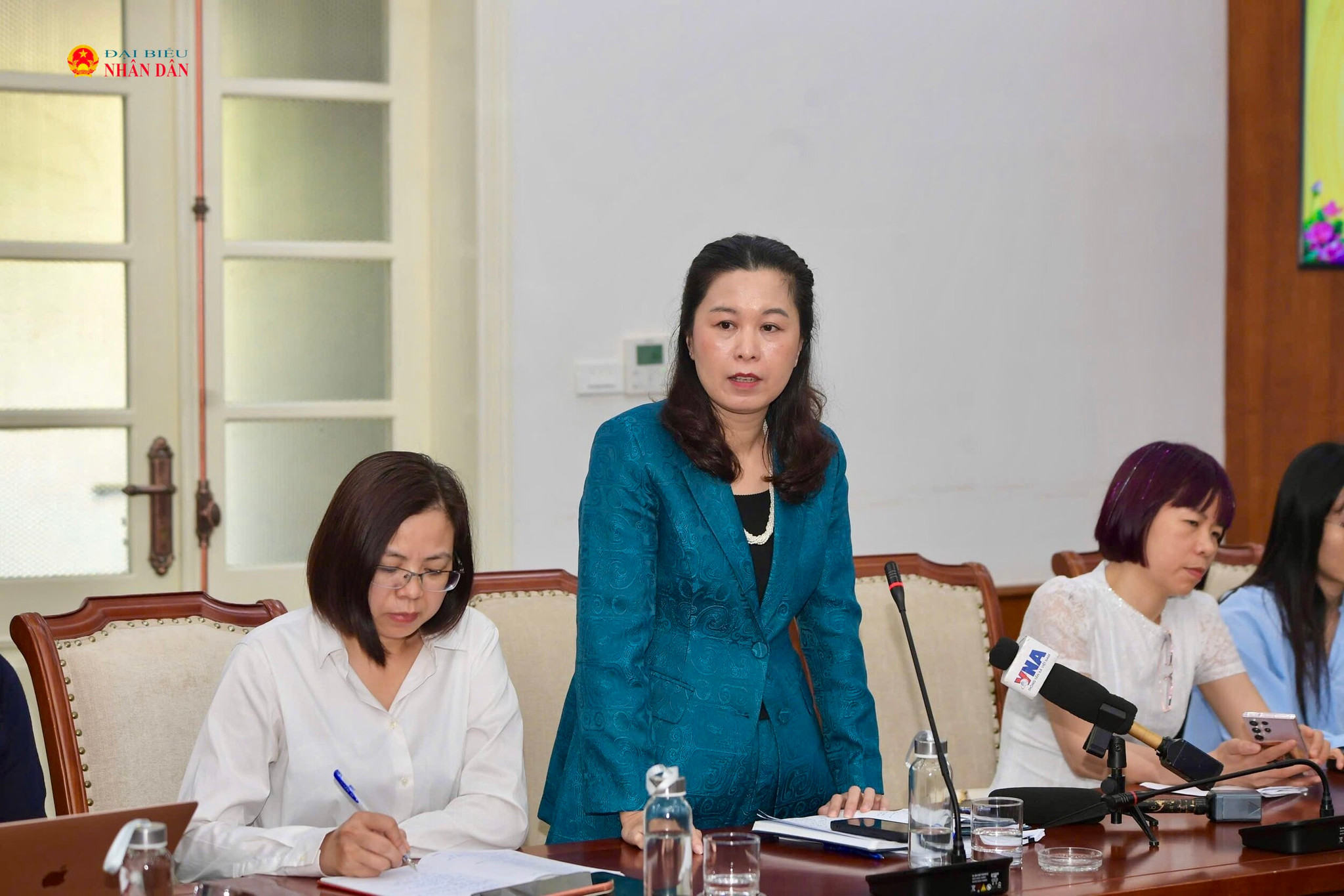 Phó Cục trưởng Cục Văn hóa - Thông tin cơ sở và Gia đình Vi Thanh Hoài chia sẻ tại họp báo