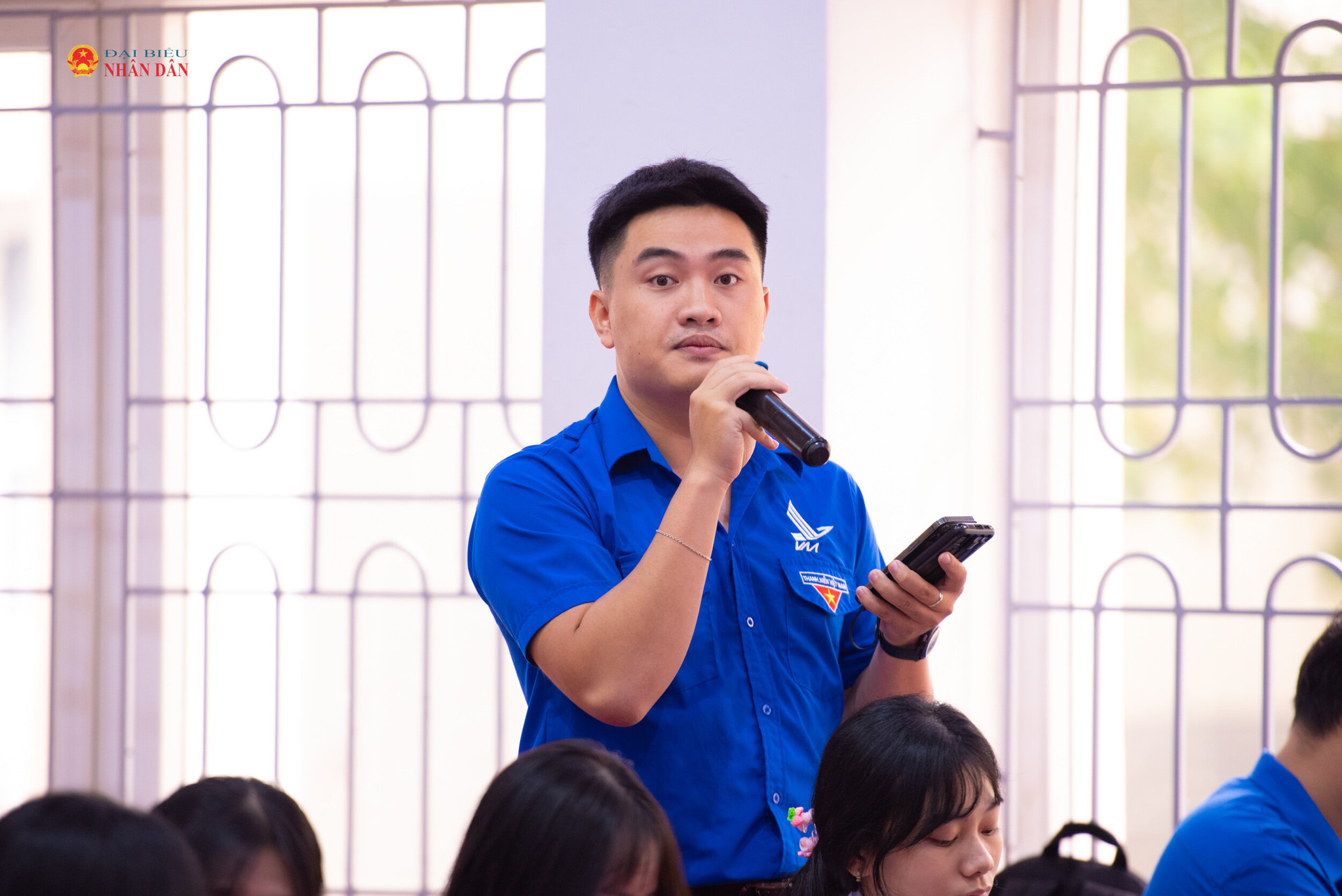 Phó Bí thư Đoàn Thanh niên Học viện Hàng không Việt Nam Lê Trọng Hải phát biểu