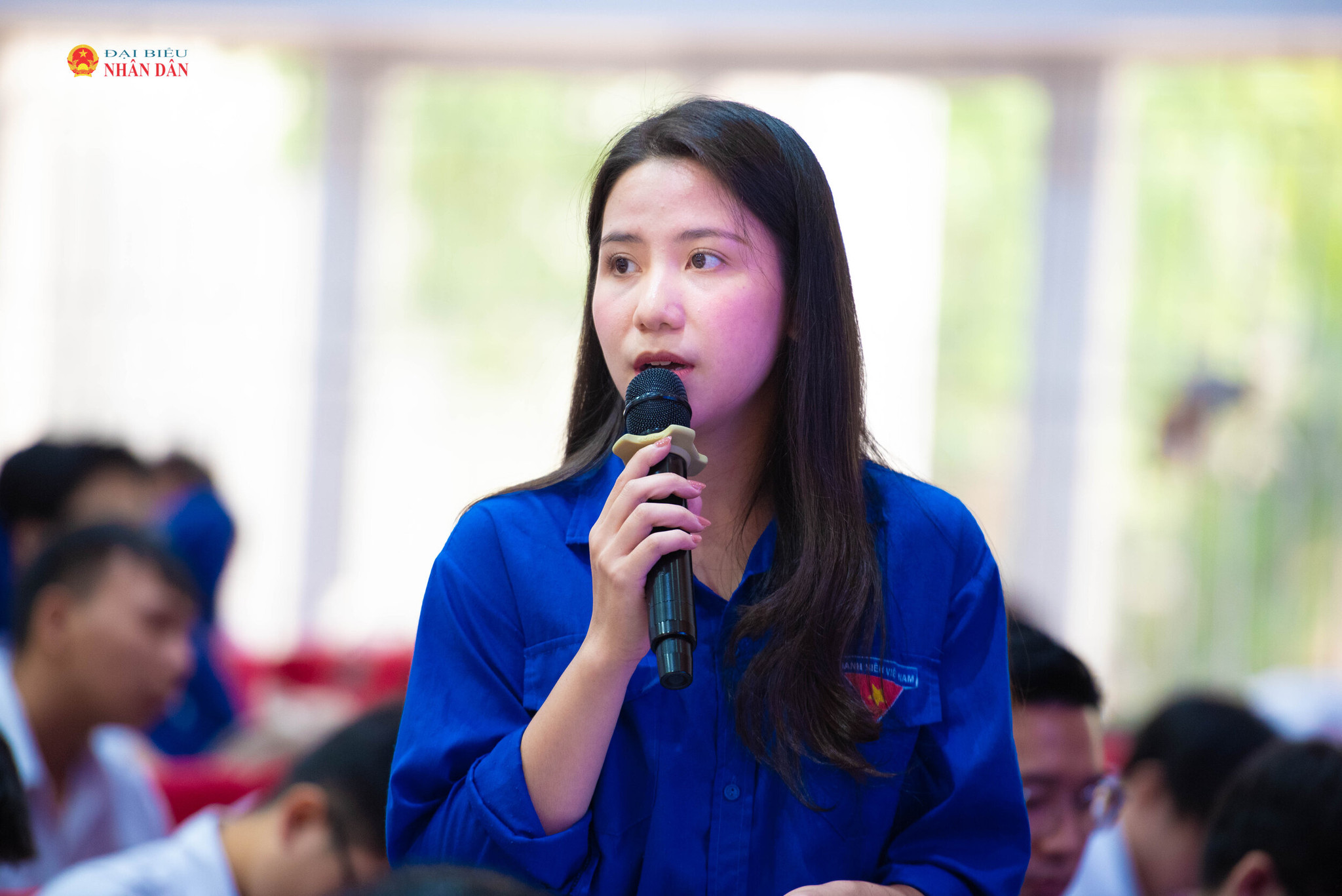 Đoàn viên Đàm Diệu Linh, Đoàn Thanh niên Quốc hội, phát biểu