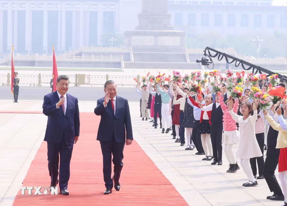 Tổng Bí thư, Chủ tịch nước Trung Quốc Tập Cận Bình chủ trì lễ đón Tổng Bí thư, Chủ tịch nước Tô Lâm thăm cấp Nhà nước đến Trung Quốc (tháng 4/2026)