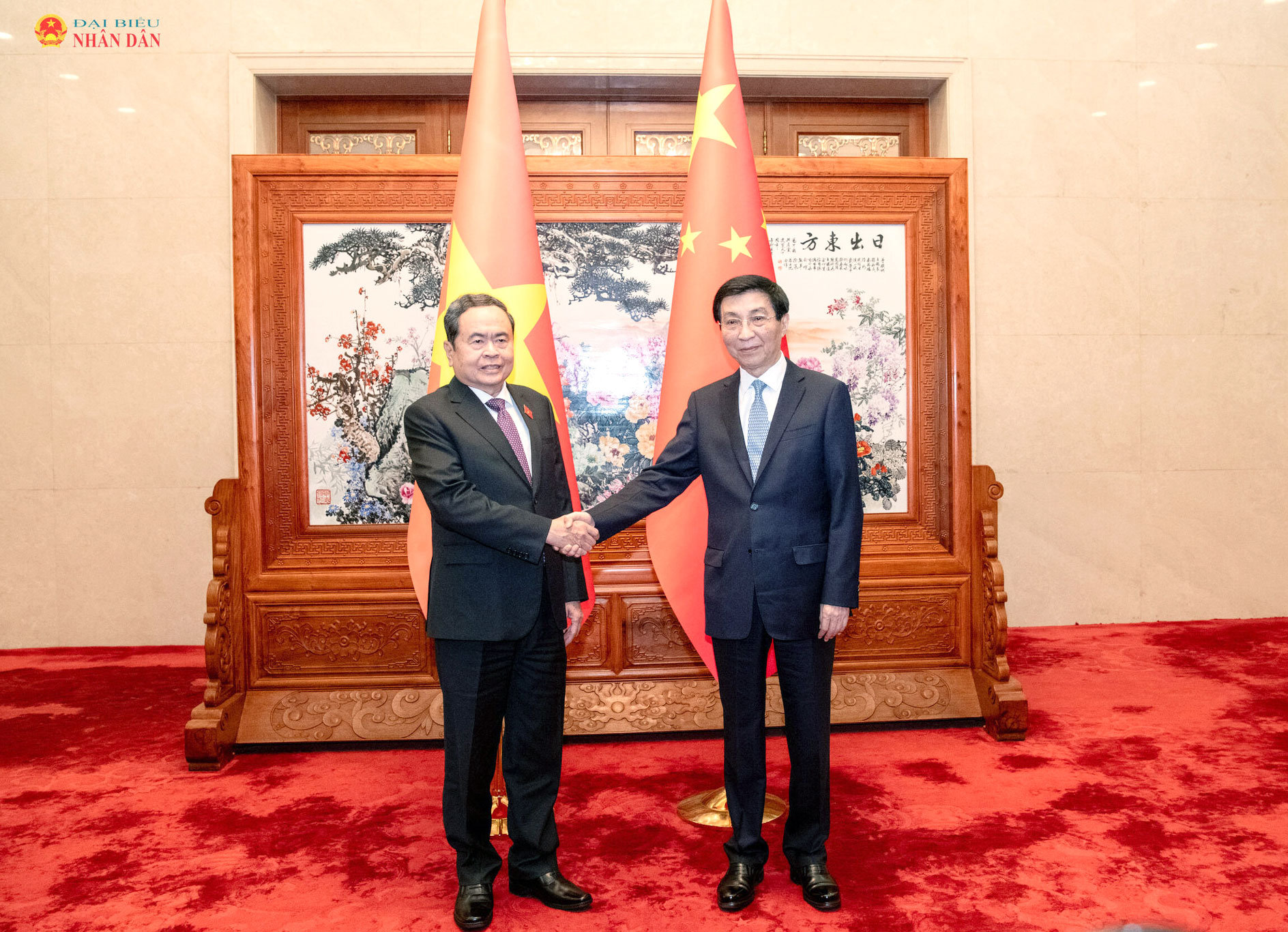 Chủ tịch Quốc hội Trần Thanh Mẫn hội kiến Chủ tịch Chính hiệp Trung Quốc Vương Hộ Ninh