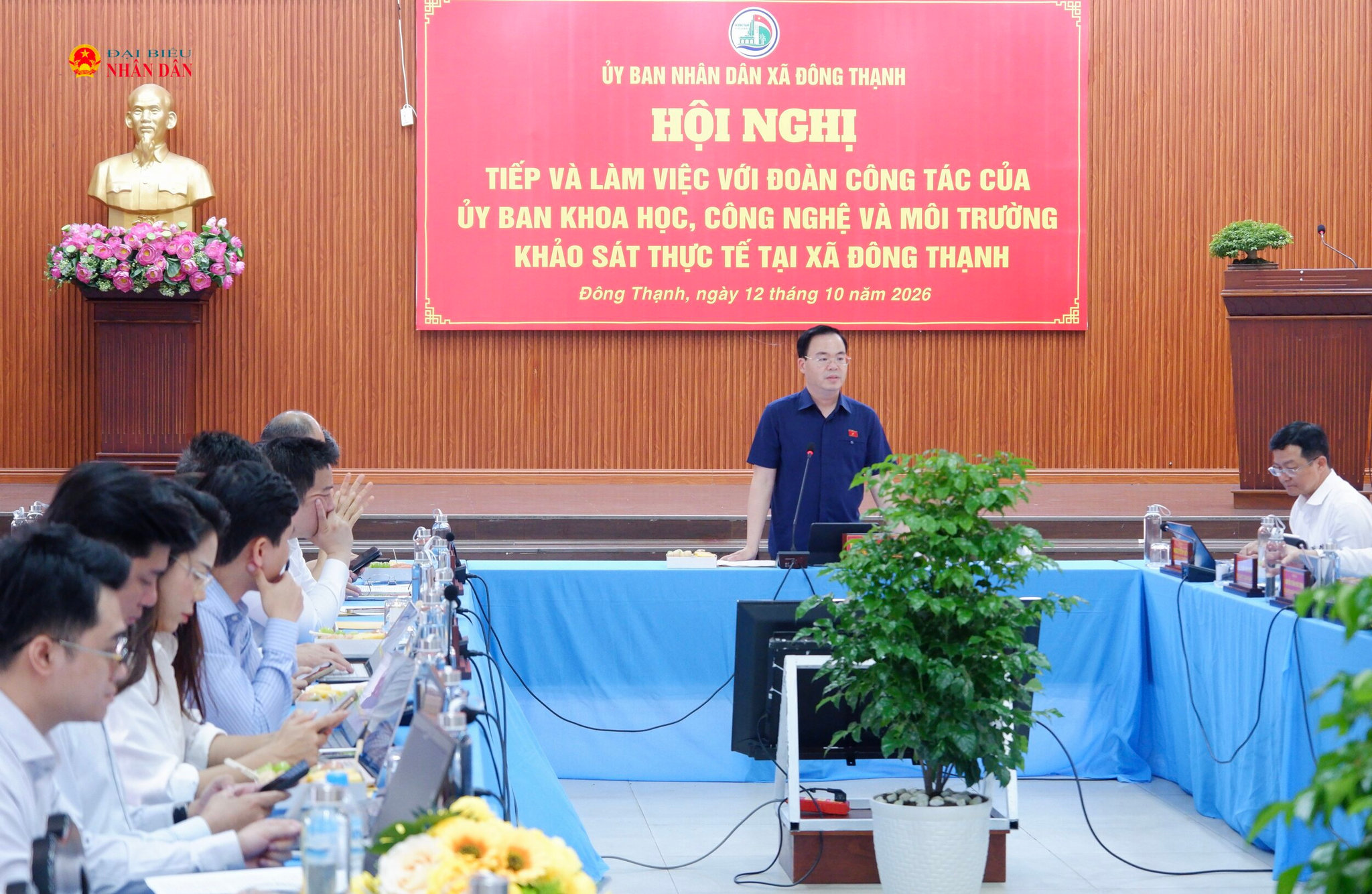 Đoàn giám sát làm việc với UBND xã Đông Thạnh