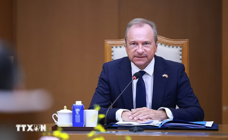 Bộ trưởng Tài chính Luxembourg Gilles Roth phát biểu
