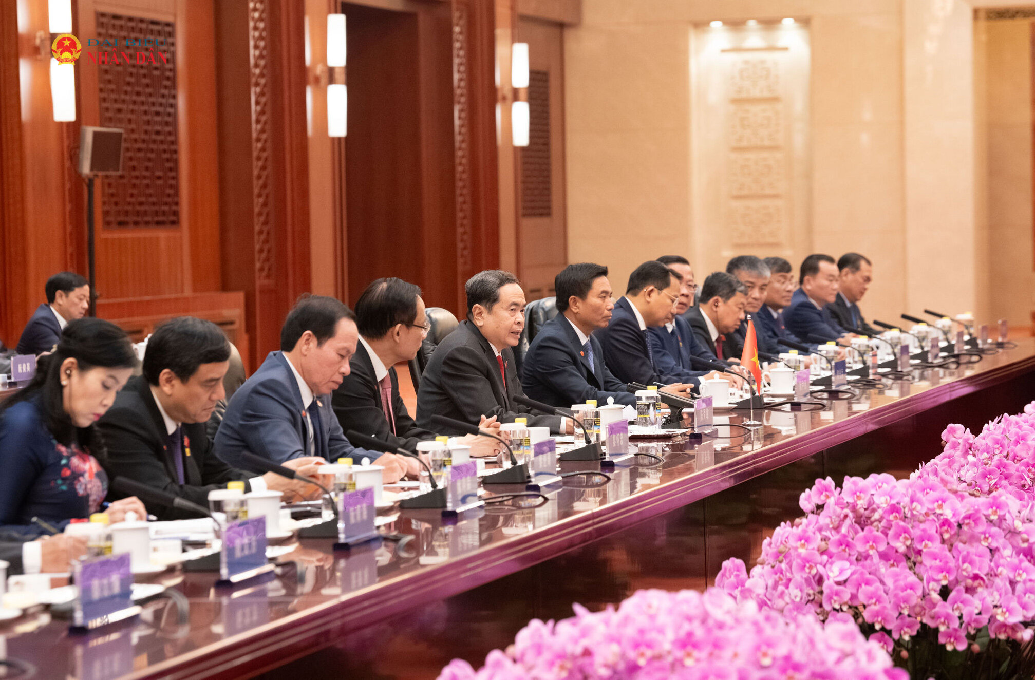 Chủ tịch Quốc hội Trần Thanh Mẫn phát biểu trong cuộc hội đàm