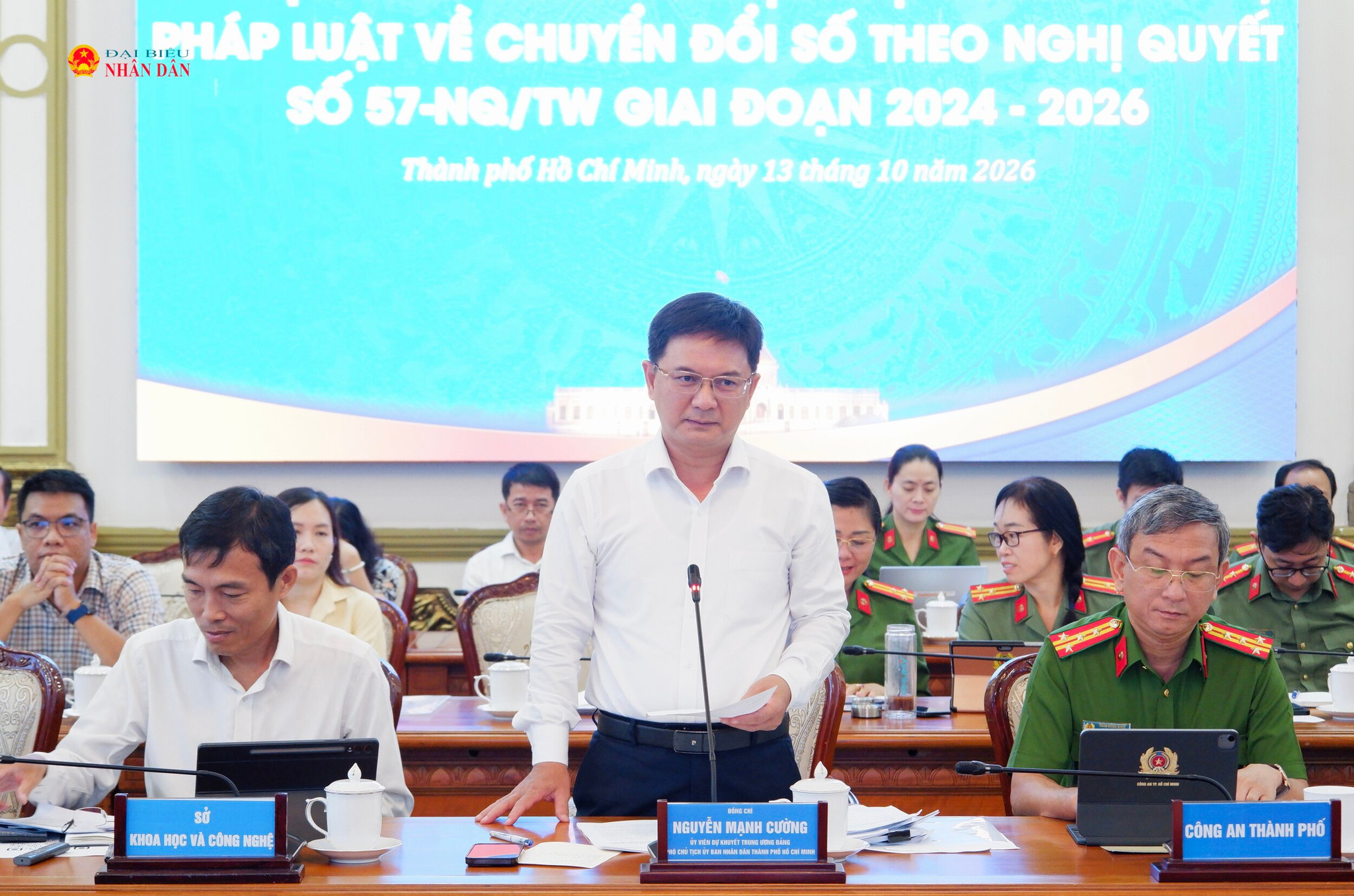 Phó Chủ tịch UBND TP. Hồ Chí Minh Nguyễn Mạnh Cường phát biểu