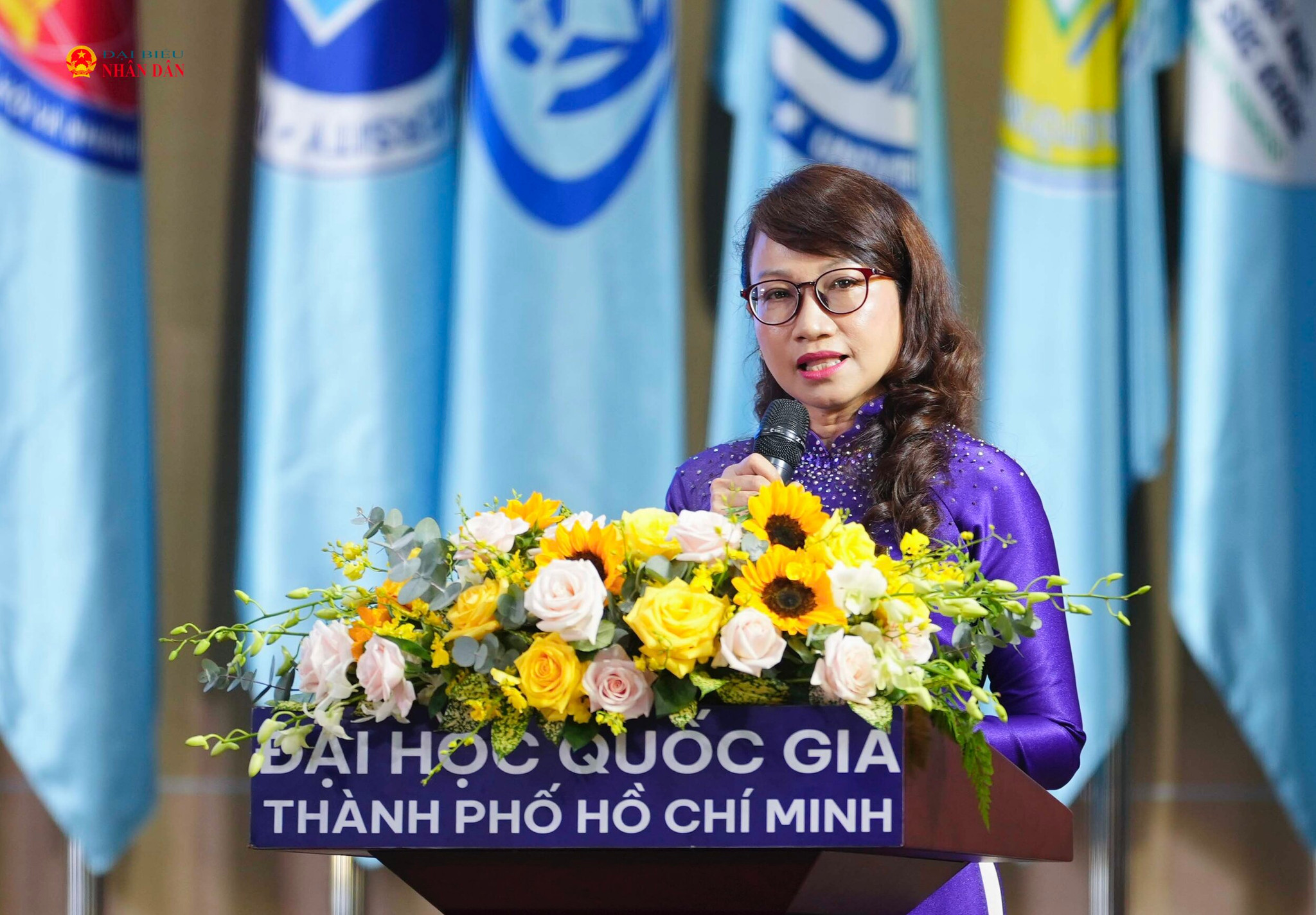 Giám đốc Đại học Quốc gia TP. Hồ Chí Minh Nguyễn Thị Thanh Mai phát biểu