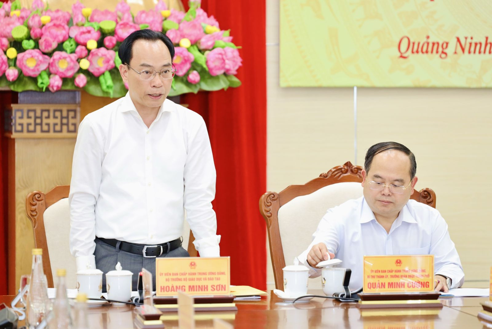 Bộ trưởng Hoàng Minh Sơn phát biểu tại buổi làm việc