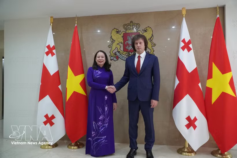 Vice President Vo Thi Anh Xuan and Georgian Prime Minister Irakli Kobakhidze meet in Tbilisi on October 12, 2026. (Photo: VNA)