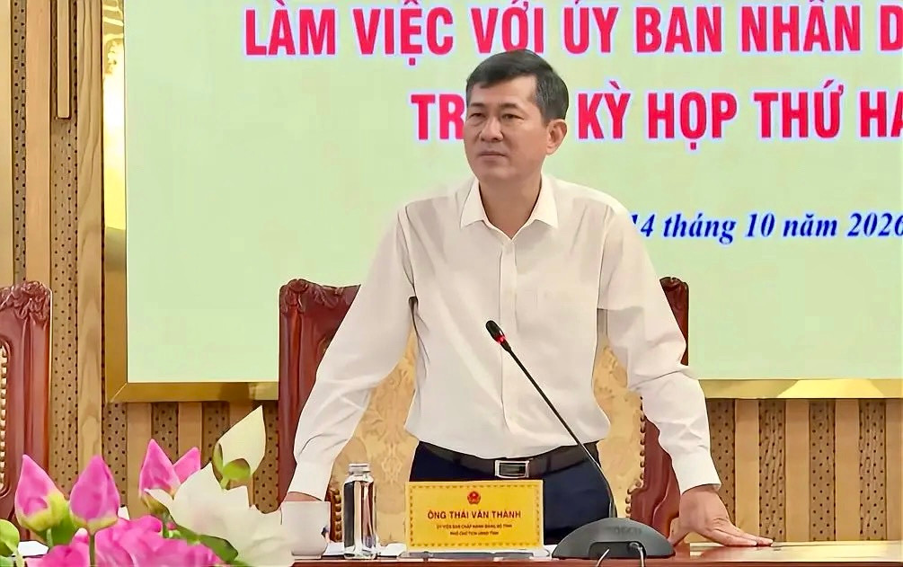 Phó Chủ tịch UBND tỉnh Thái Văn Thành phát biểu