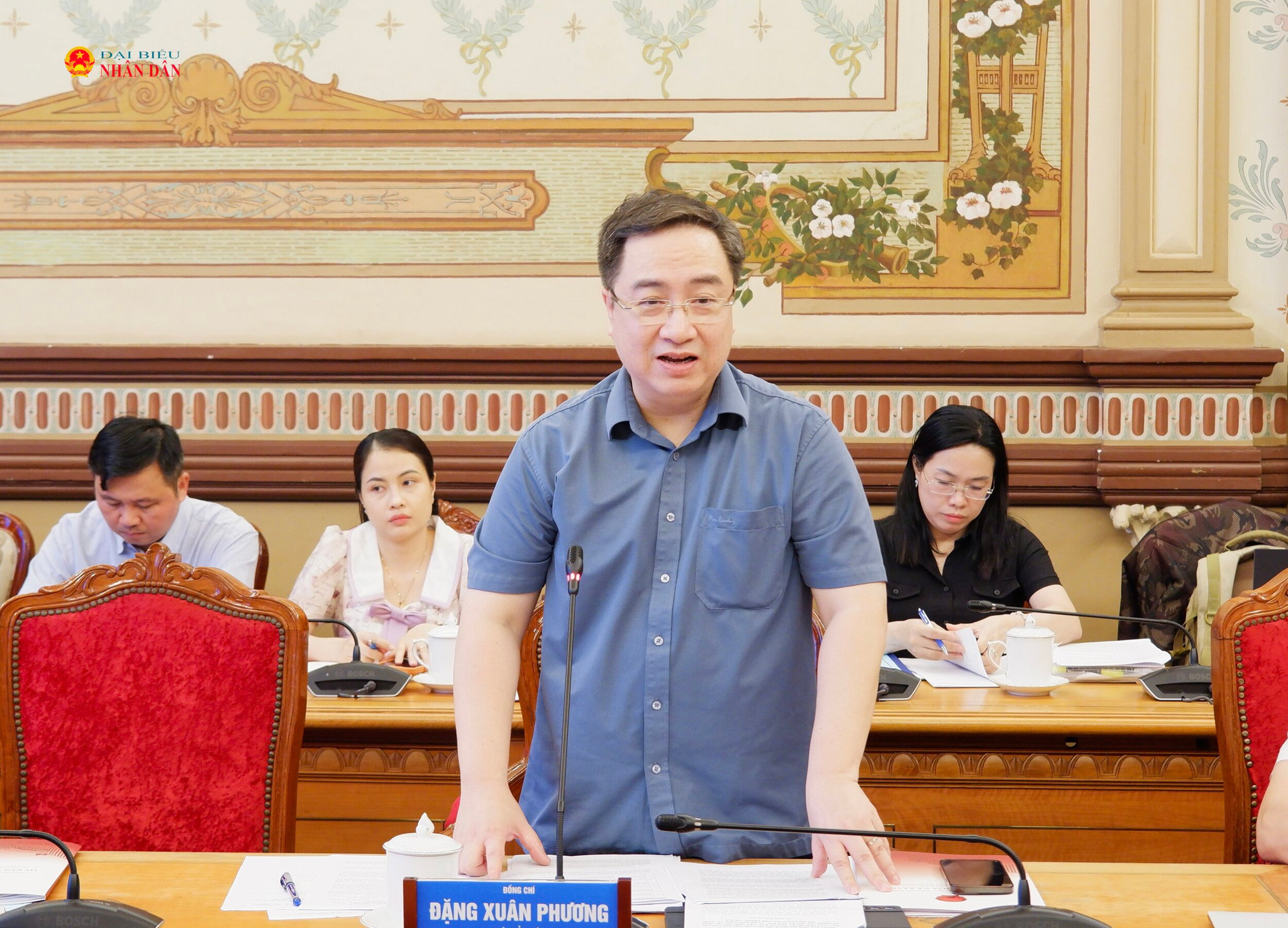Phó Chủ nhiệm Ủy ban Văn hóa và Xã hội Đặng Xuân Phương phát biểu