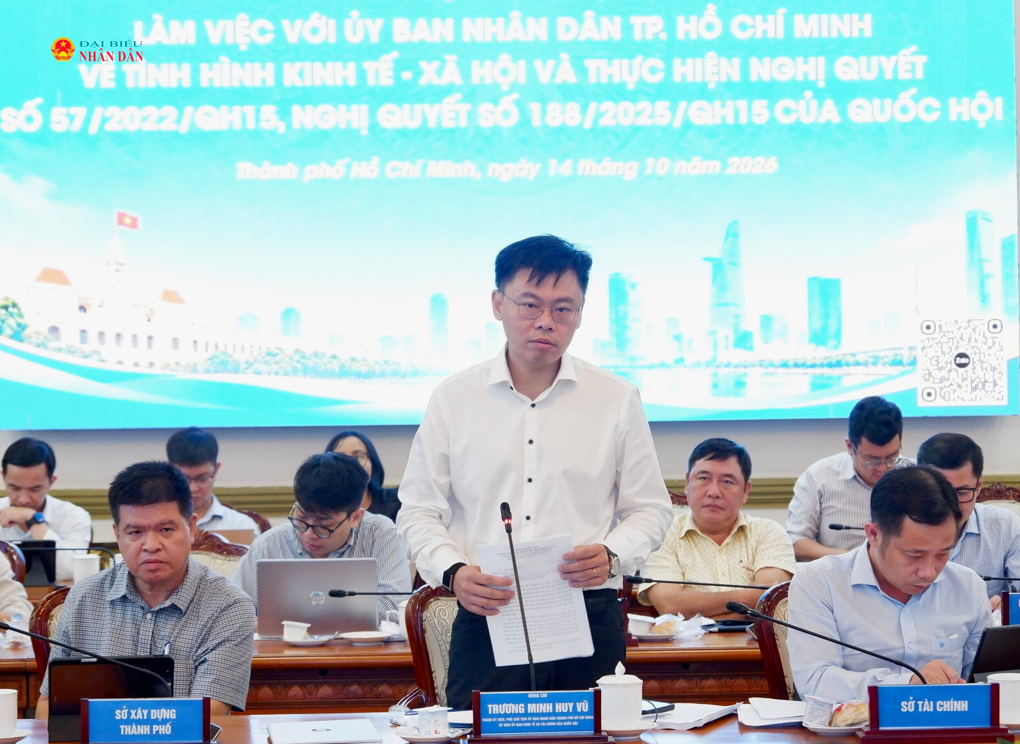 Phó Chủ tịch UBND TP. Hồ Chí Minh Trương Minh Huy Vũ phát biểu. Ảnh: Hoa Lê