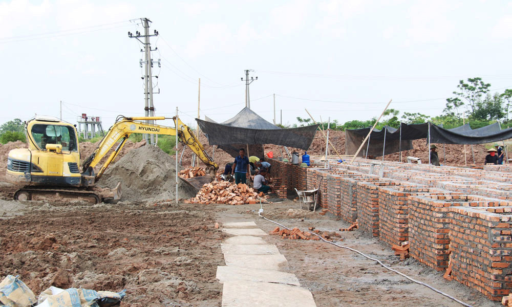 Công viên nghĩa trang đang được tập trung xây dựng để người dân phường Trí Quả di chuyển mộ