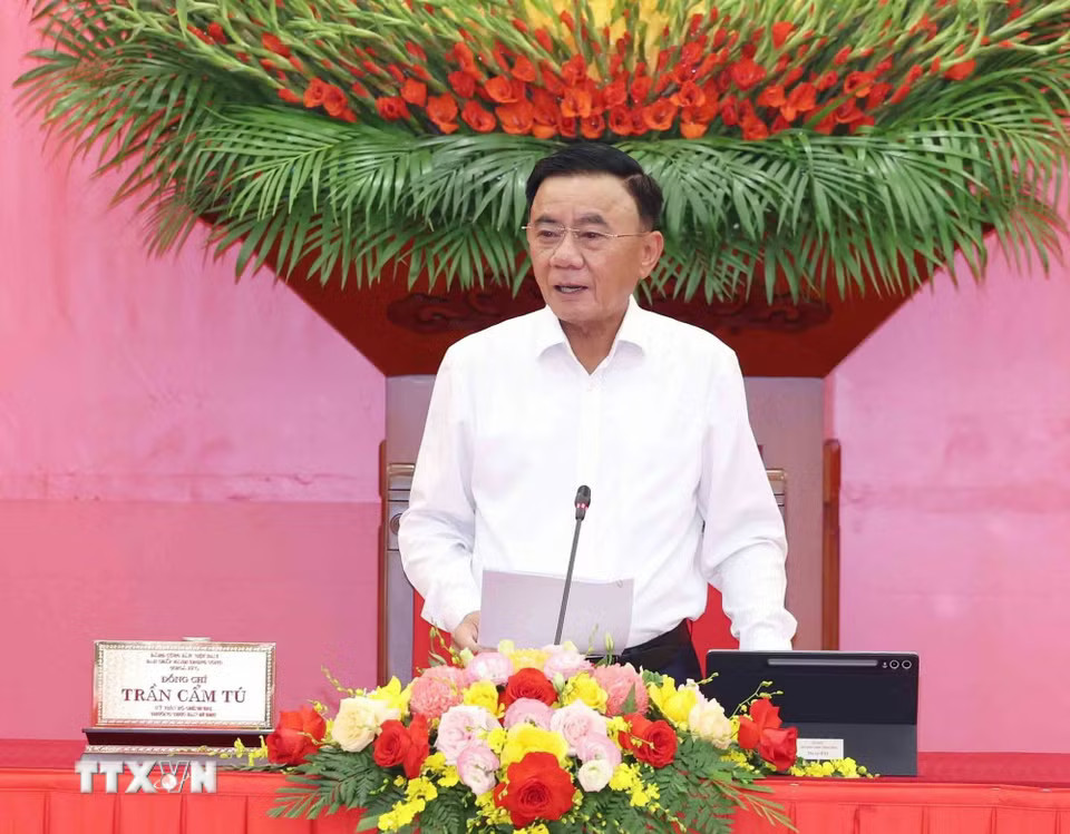 Thường trực Ban Bí thư Trần Cẩm Tú phát biểu chỉ đạo hội nghị