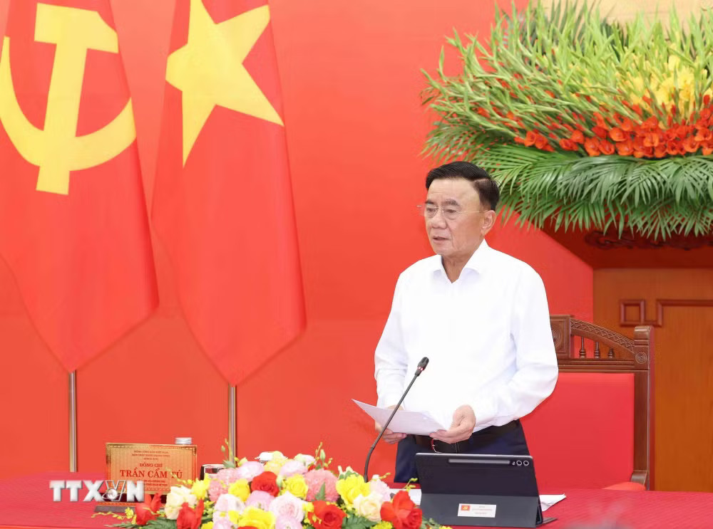 Thường trực Ban Bí thư Trần Cẩm Tú phát biểu chỉ đạo hội nghị