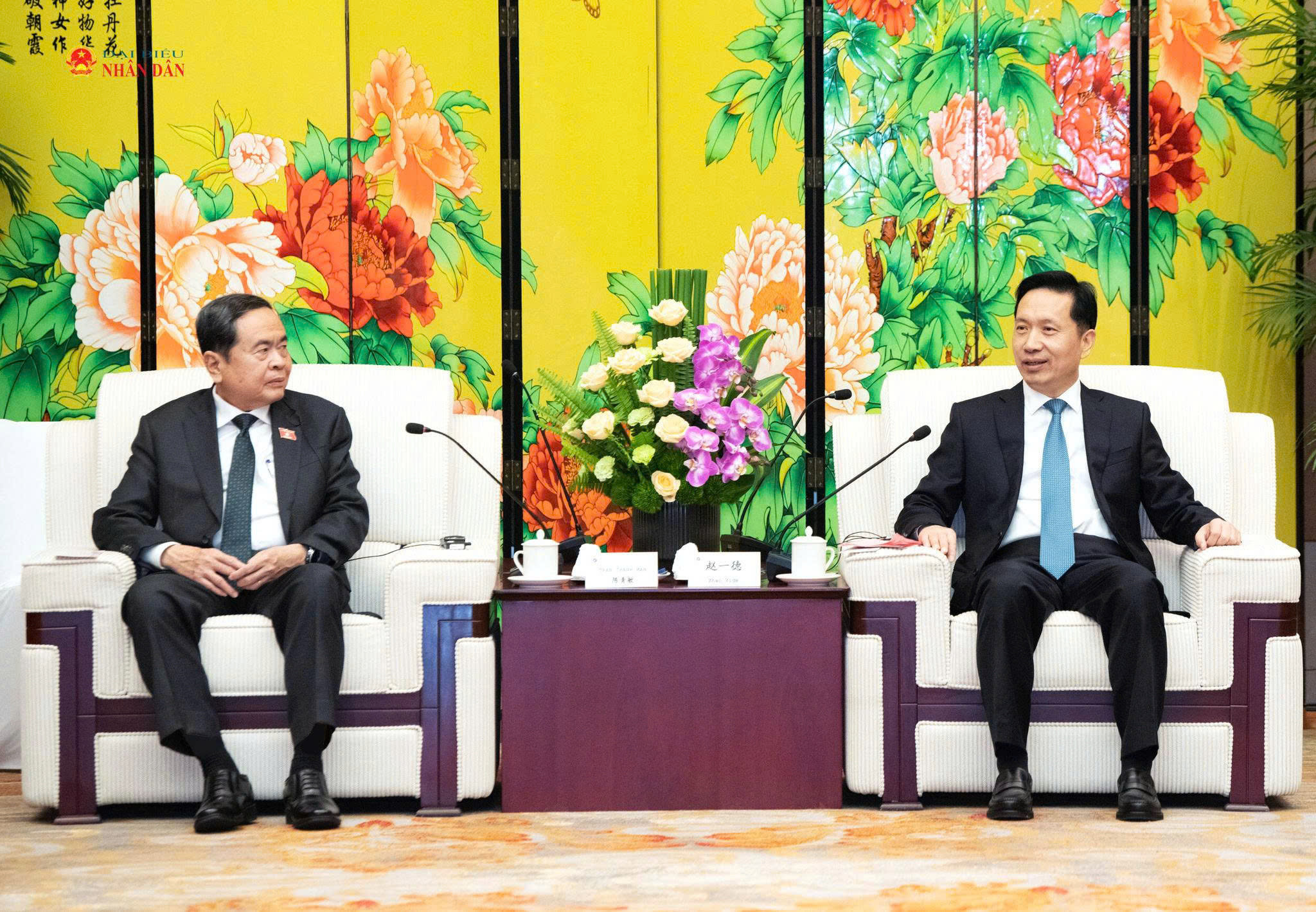 Chủ tịch Quốc hội Trần Thanh Mẫn đã tiếp Bí thư Tỉnh ủy, Chủ nhiệm Ủy ban Thường vụ Nhân đại tỉnh Thiểm Tây Triệu Nhất Đức