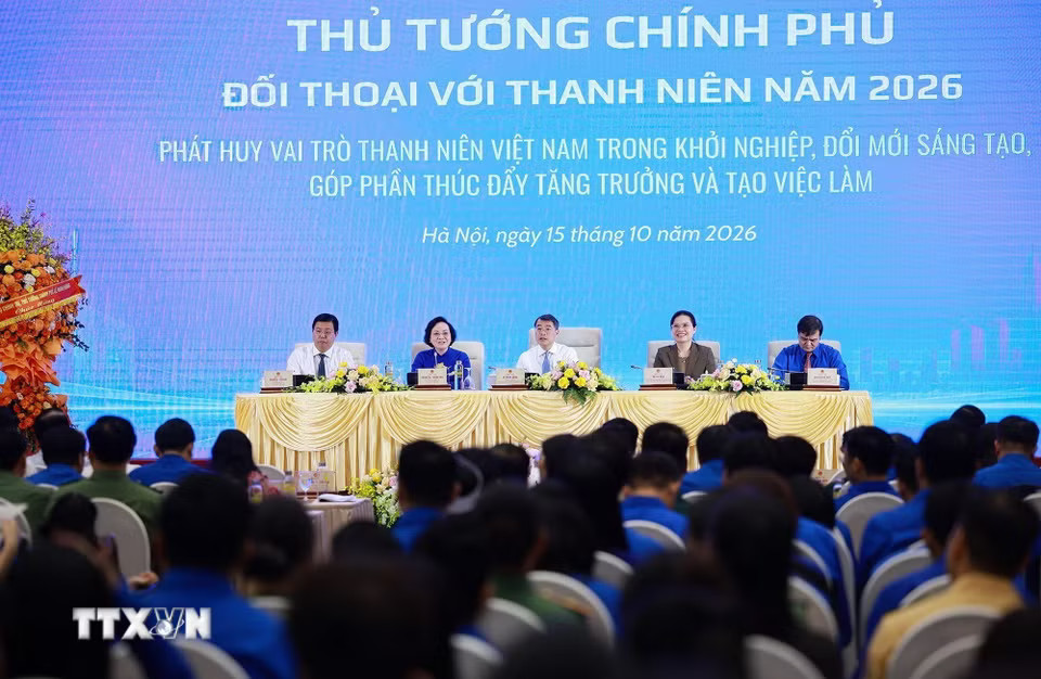 Thủ tướng Chính phủ Lê Minh Hưng và lãnh đạo các bộ, ngành đối thoại với thanh niên năm 2026 với chủ đề ”Phát huy vai trò thanh niên Việt Nam trong khởi nghiệp, đổi mới sáng tạo, góp phần thúc đẩy tăng trưởng và tạo việc làm”