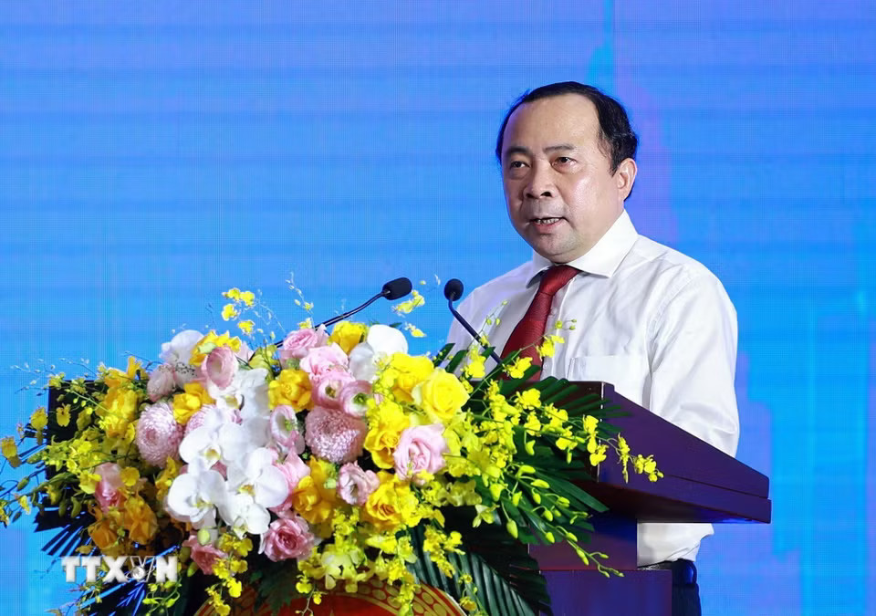 Bộ trưởng Bộ Khoa học và Công nghệ Vũ Hải Quân phát biểu