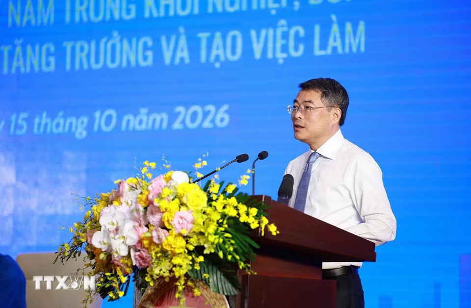 Thủ tướng Lê Minh Hưng phát biểu tại buổi đối thoại với thanh niên với chủ đề ”Phát huy vai trò thanh niên Việt Nam trong khởi nghiệp, đổi mới sáng tạo, góp phần thúc đẩy tăng trưởng và tạo việc làm”